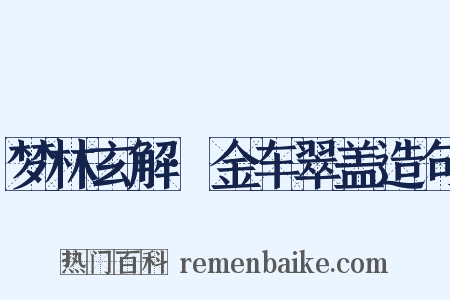 梦林玄解·金车翠盖造句是什么意思的图片